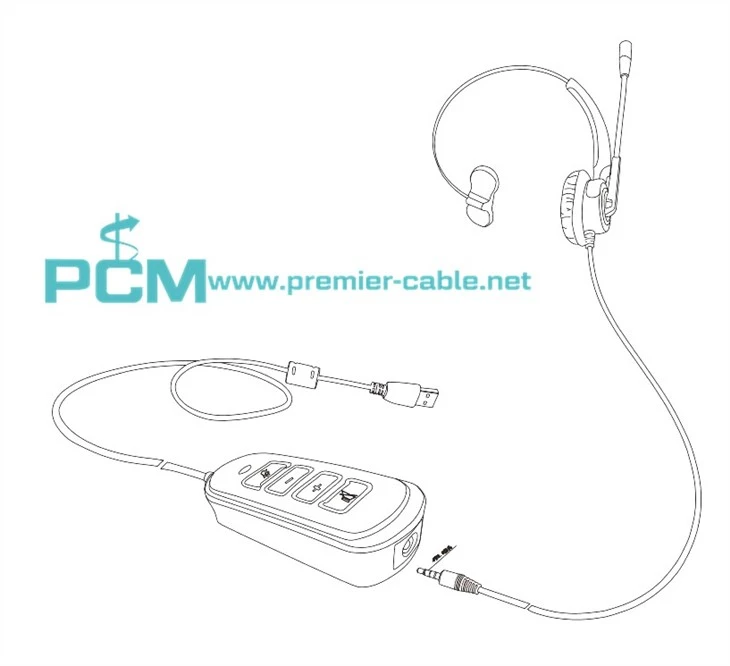 Customer Service Headphone Cable For Laptop,white