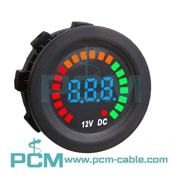 מד מתח לרכב DC 12V עם לוח תצוגה דיגיטלי LED