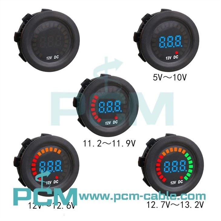 DC 12V Car Voltmeter With LED Digital Display Panel