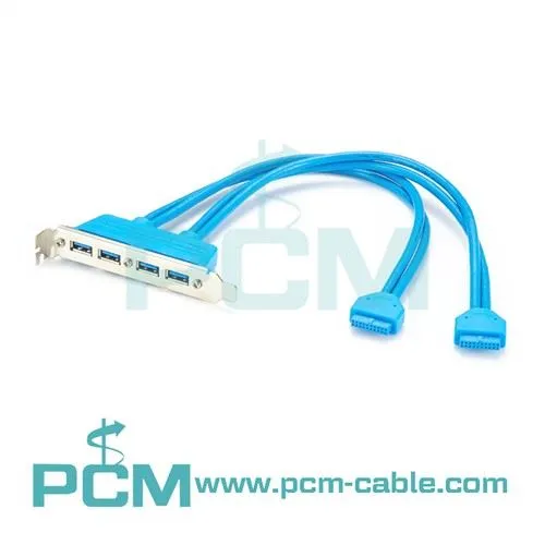 20 פין ל-4 יציאות כבל USB 3.0 לפאנל