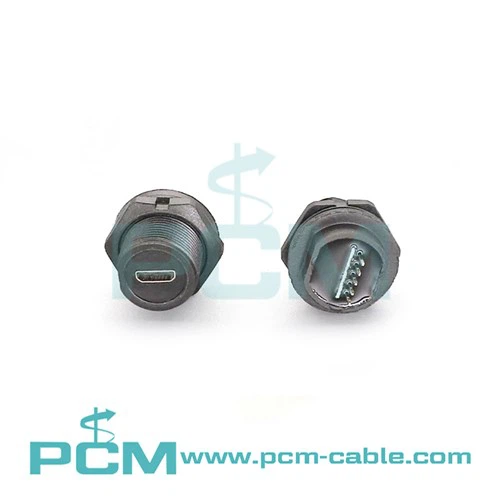 מחבר USB Micro B IP67 עמיד למים