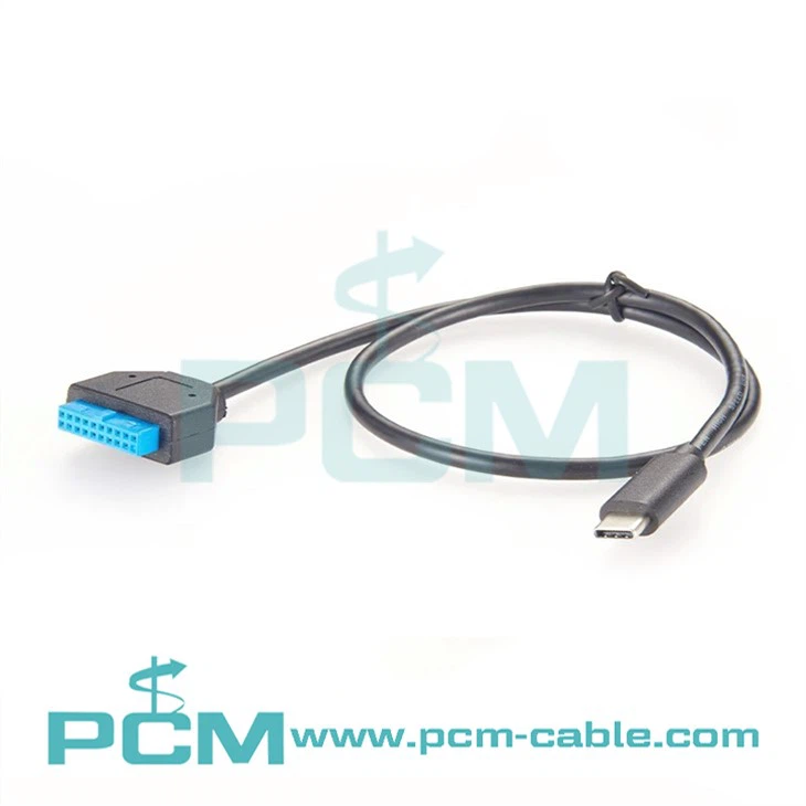 USB 3.1 Type C Male To USB 3.0 19 מתאם כותרות פינים