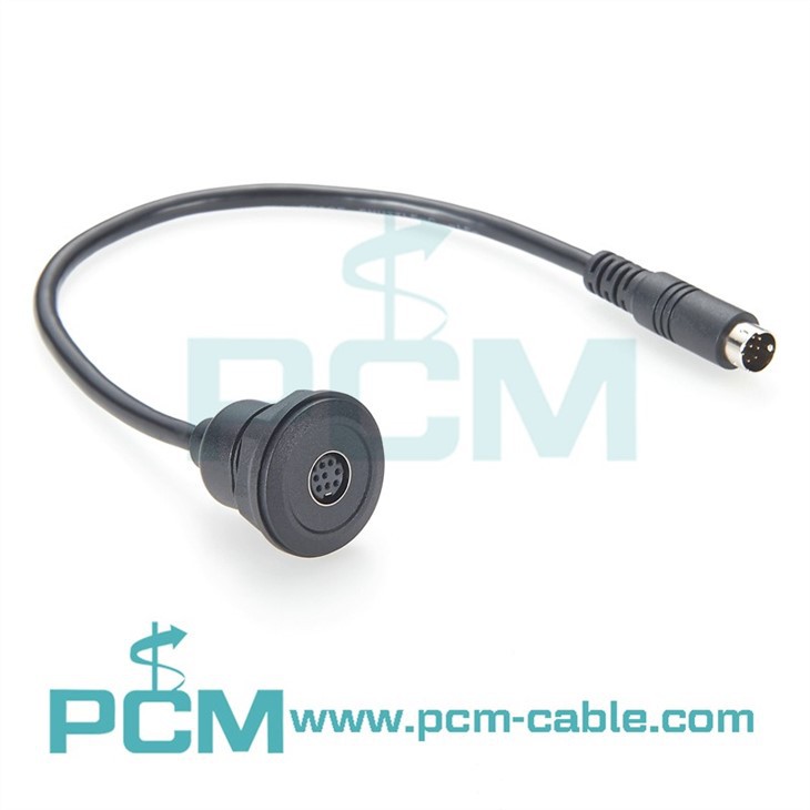 mini DIN 8 pin panel mount extension cable