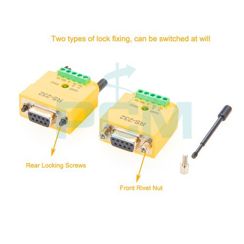 ממיר RS232 ל-RS485 ממשק RS422 DB9 נקבה לבלוק מסוף