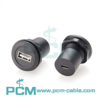 מתאם חיבור USB A לחיבור Micro USB B עגול ללוח