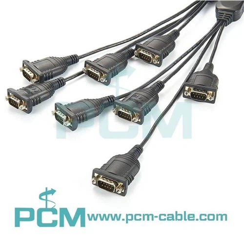 כבל USB Type-C ל-8 יציאות RS-232