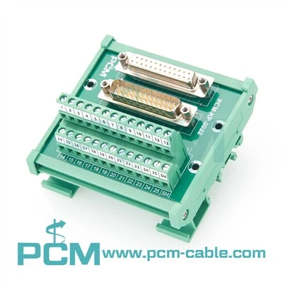 DB25 זכר נקבה Breakout Board Block מסוף להרכבה על מסילת DIN