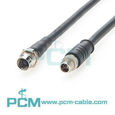 M12 Y - כבל סיומת הרכבה על לוח קוד