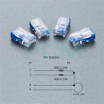 RJ45 שליחות קטלנית עם קבלים